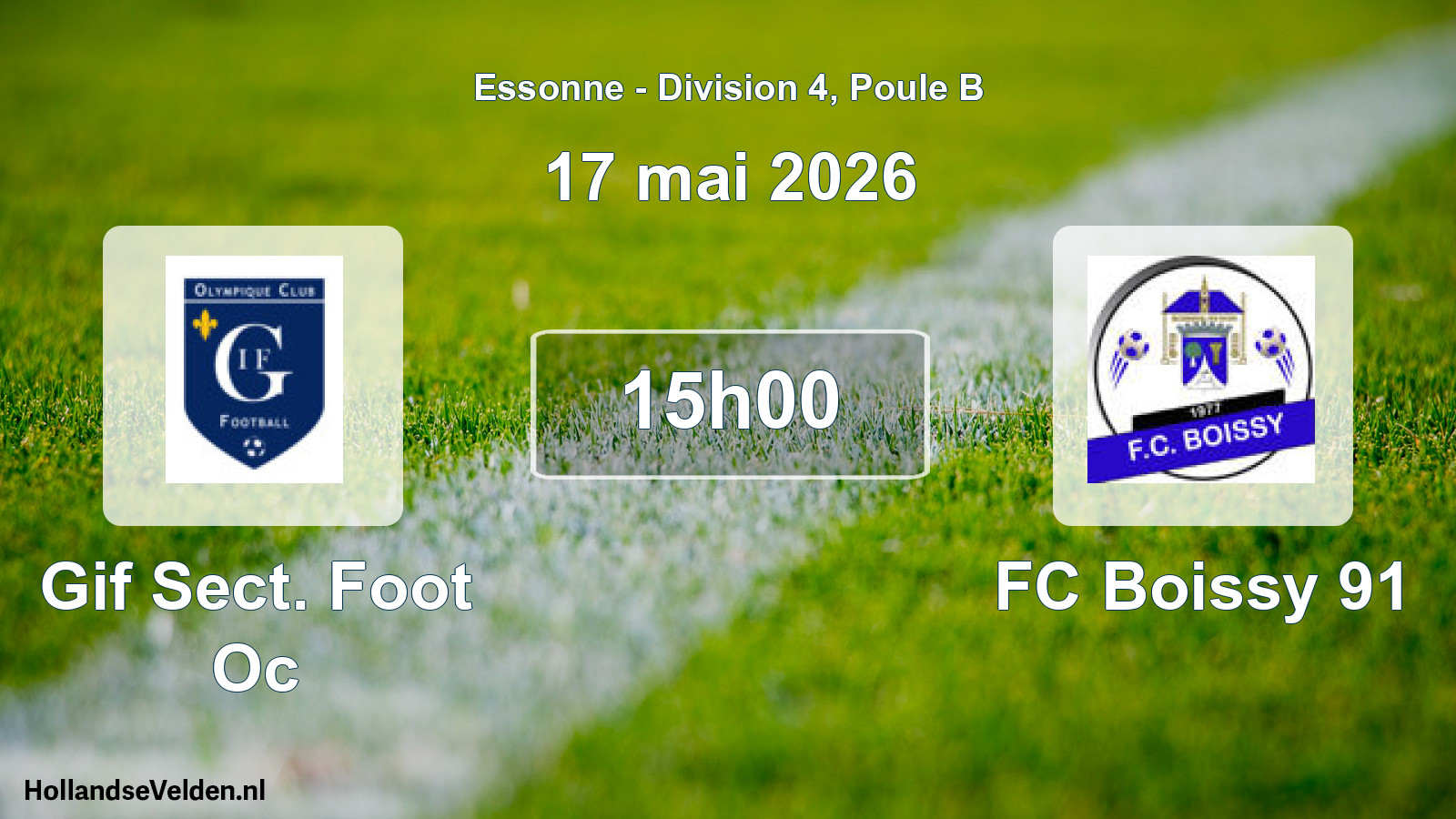 Scheduled Match: Gif Sect. Foot Oc - FC Boissy 91 (17 May 2026)