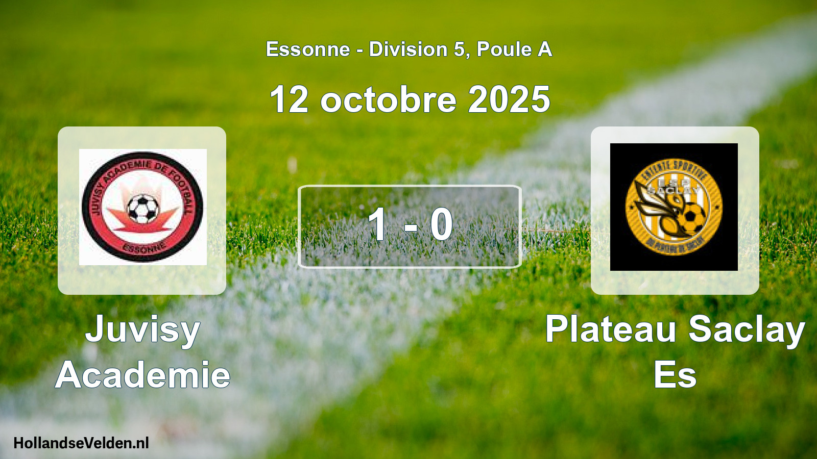 Gespeelde wedstrijd: Juvisy Academie - Plateau Saclay Es 1 - 0 (12 oktober 2025)
