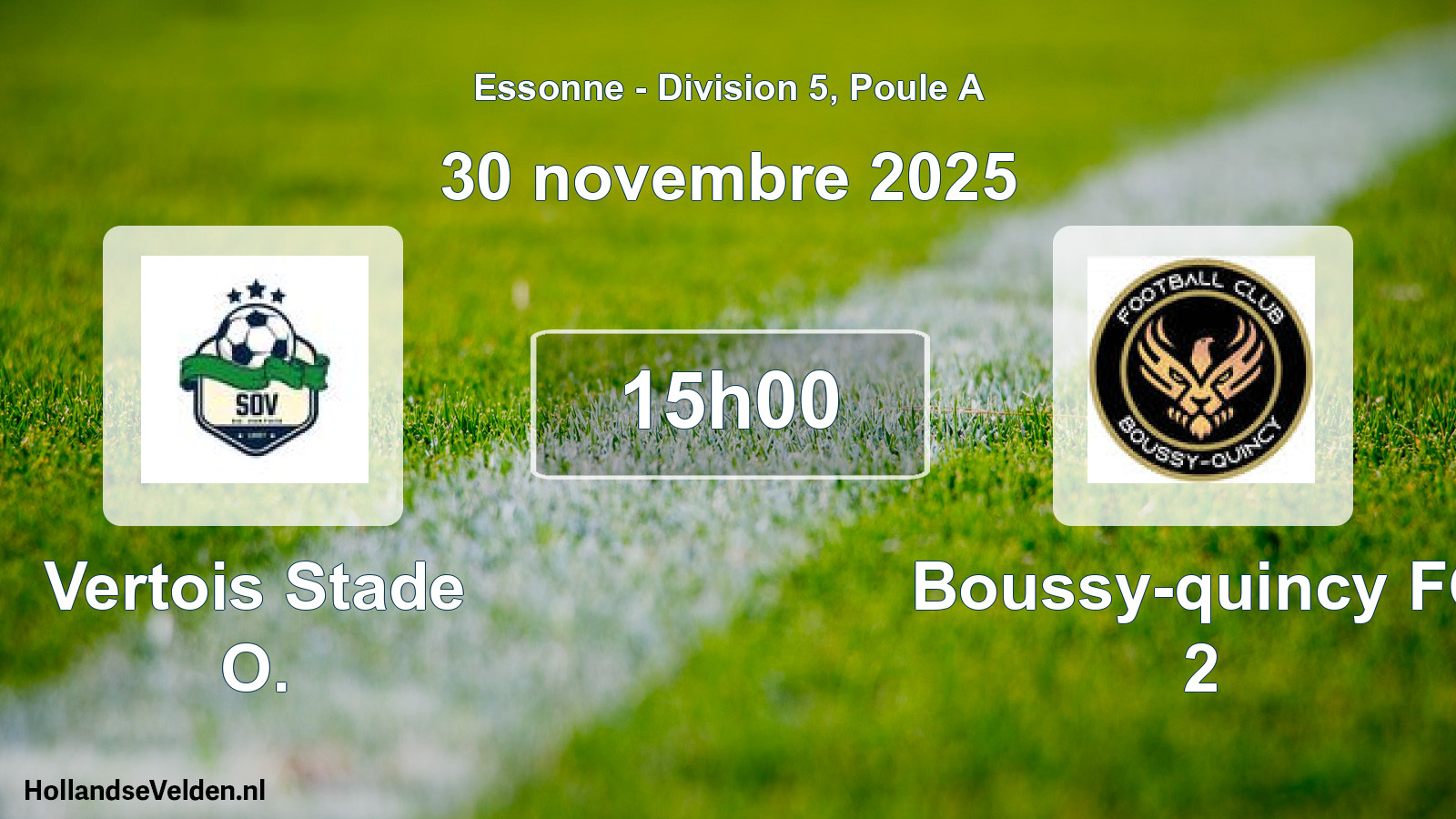 Geplande wedstrijd: Vertois Stade O. - Boussy-quincy FC 2 (30 november 2025)