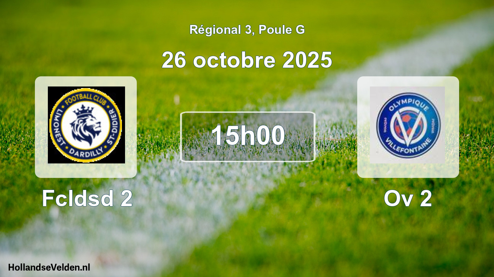 Geplande wedstrijd: Fcldsd 2 - Ov 2 (26 oktober 2025)