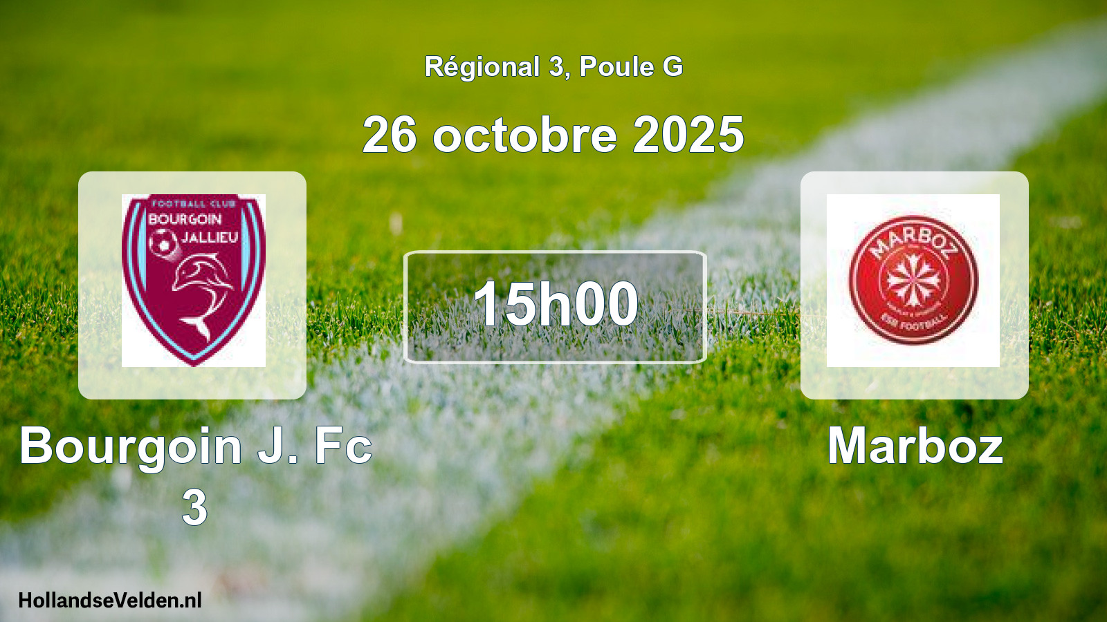 Geplande wedstrijd: Bourgoin J. Fc 3 - Marboz (26 oktober 2025)