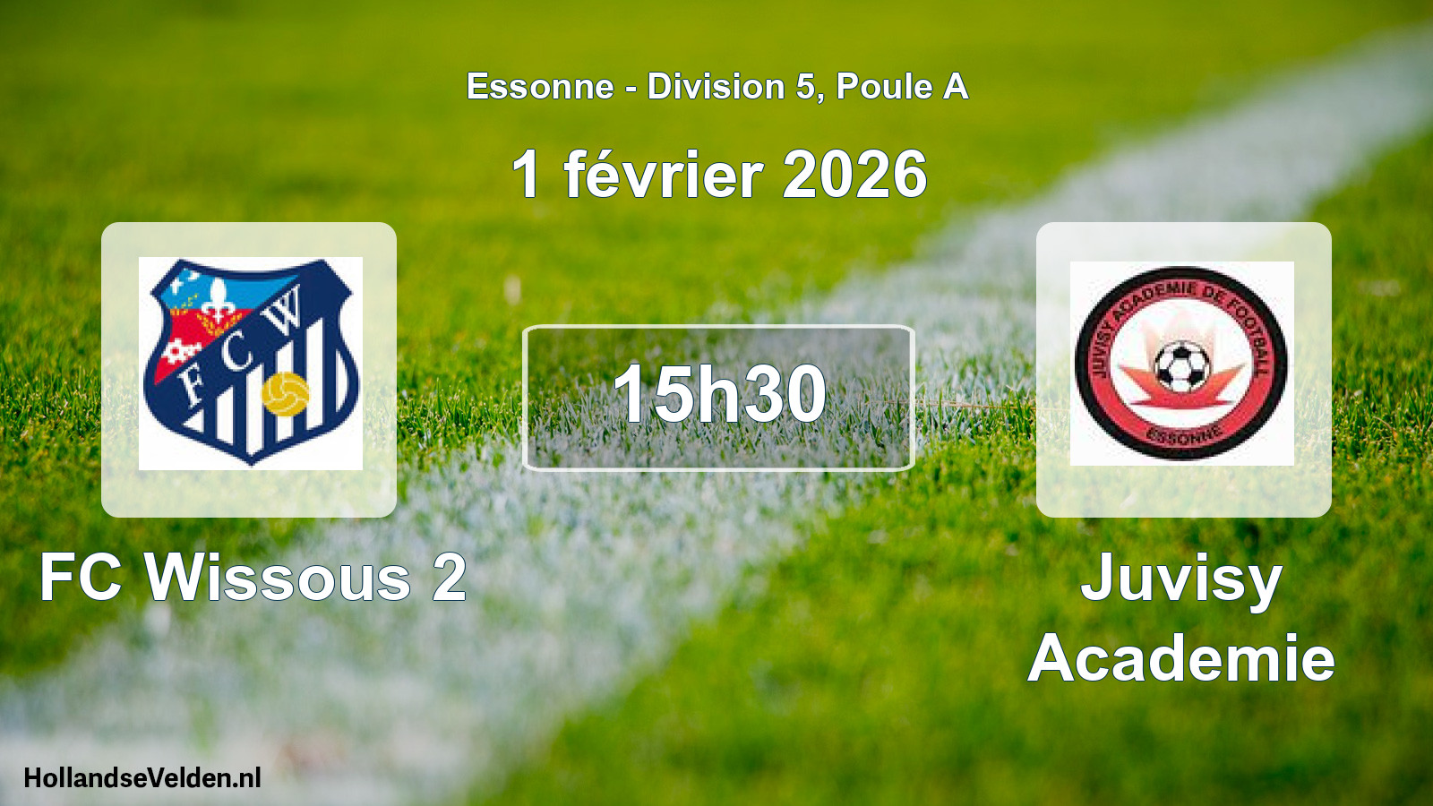 Match programmé: FC Wissous 2 - Juvisy Academie (1 février 2026)