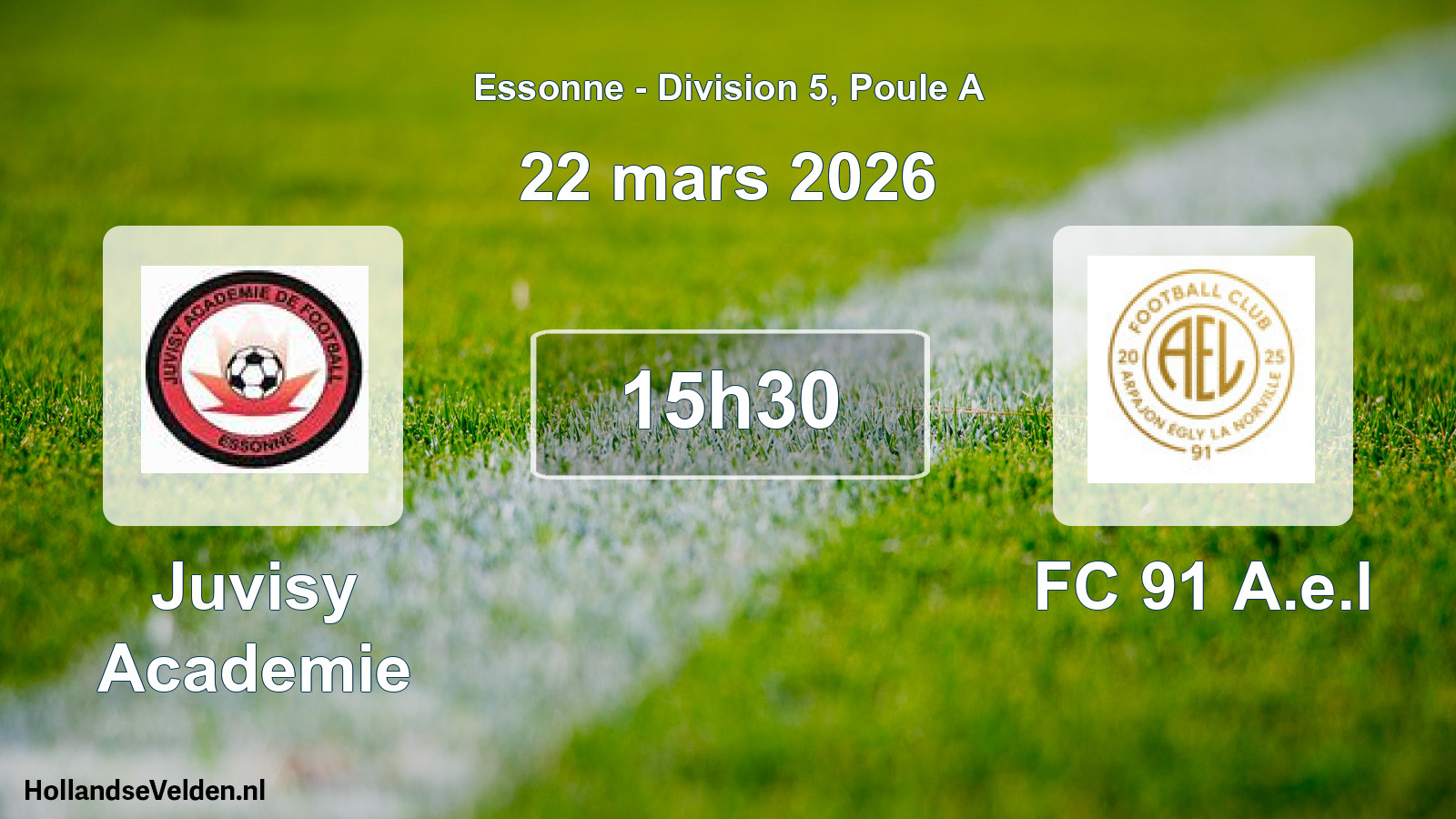 Match programmé: Juvisy Academie - FC 91 A.e.l (22 mars 2026)