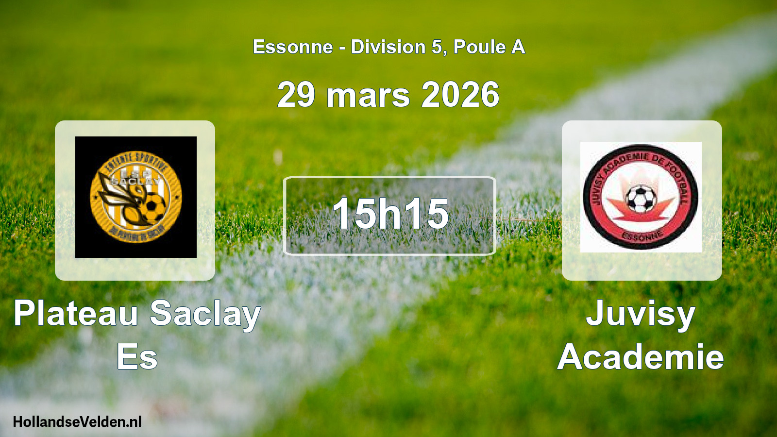 Match programmé: Plateau Saclay Es - Juvisy Academie (29 mars 2026)
