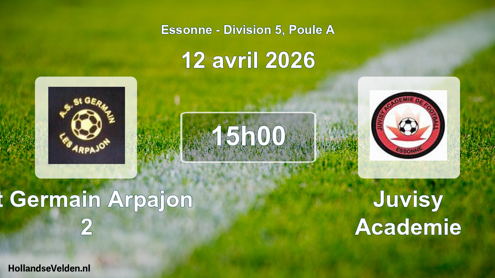 Geplande wedstrijd: St Germain Arpajon 2 - Juvisy Academie (12 april 2026)