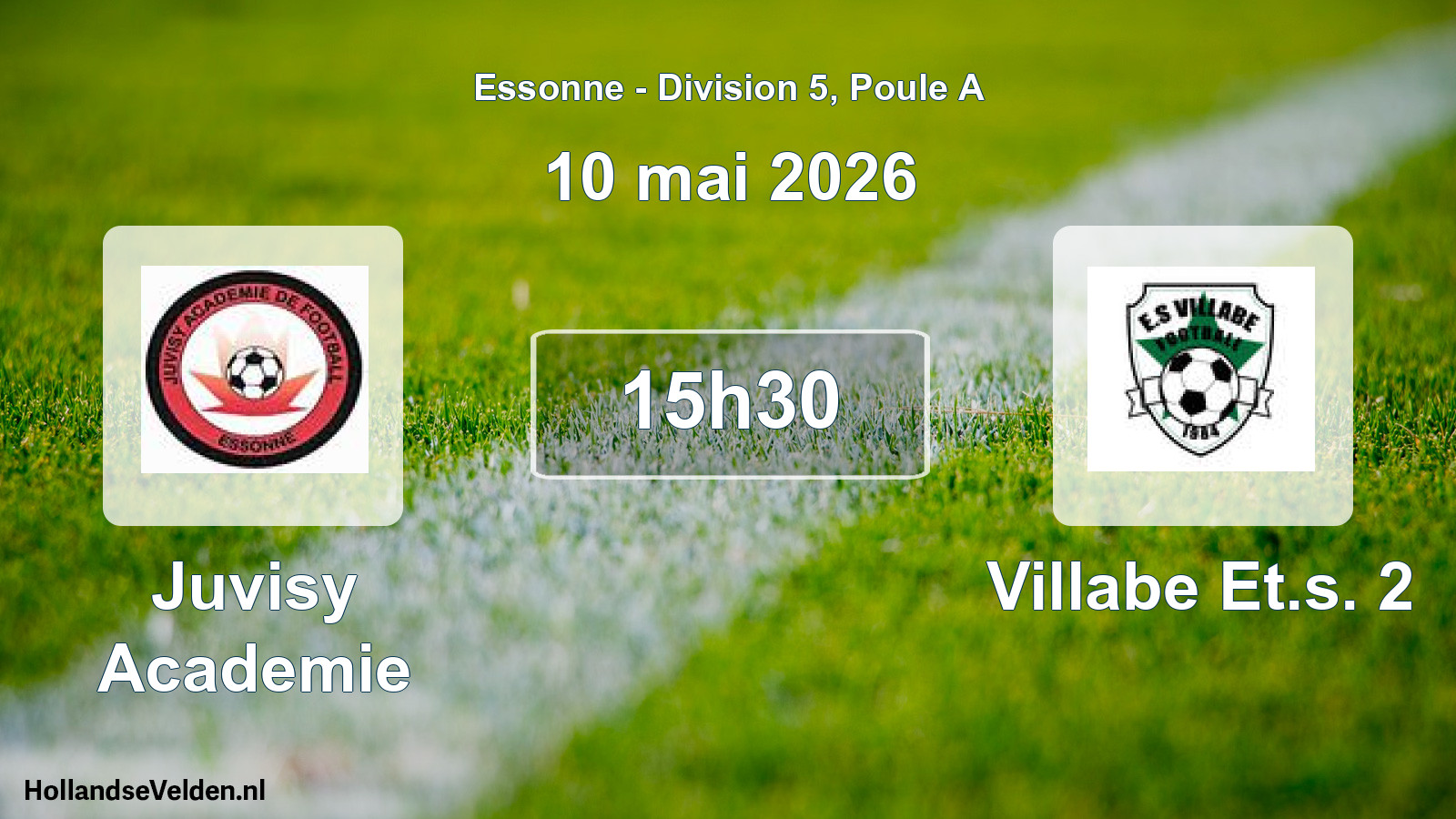 Match programmé: Juvisy Academie - Villabe Et.s. 2 (10 mai 2026)