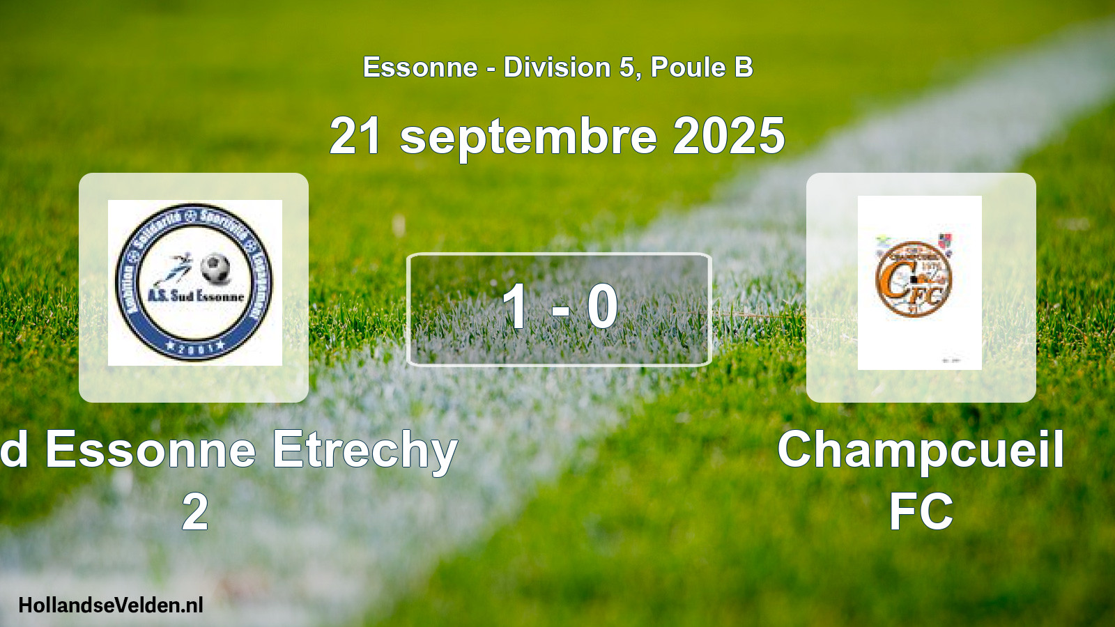 Total number of matches played: Sud Essonne Etrechy 2 - Champcueil FC 1 - 0 (21 September 2025)