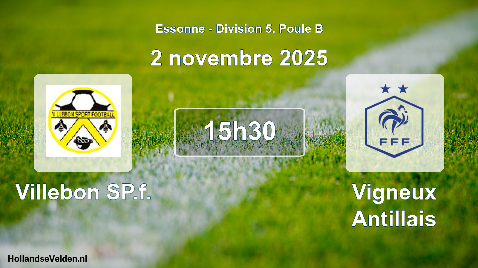 Geplande wedstrijd: Villebon SP.f. - Vigneux Antillais (2 november 2025)