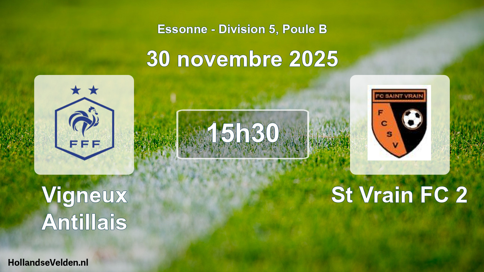 Geplande wedstrijd: Vigneux Antillais - St Vrain FC 2 (30 november 2025)