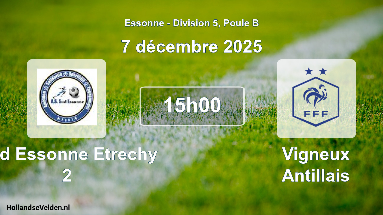 Scheduled Match: Sud Essonne Etrechy 2 - Vigneux Antillais (7 December 2025)