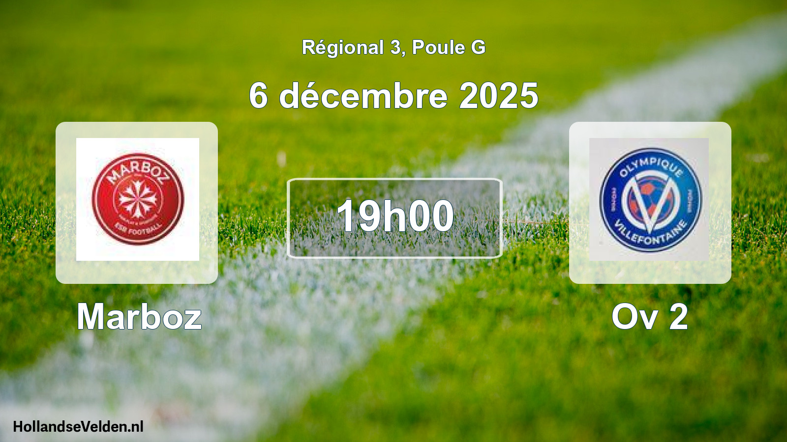 Geplande wedstrijd: Marboz - Ov 2 (6 december 2025)
