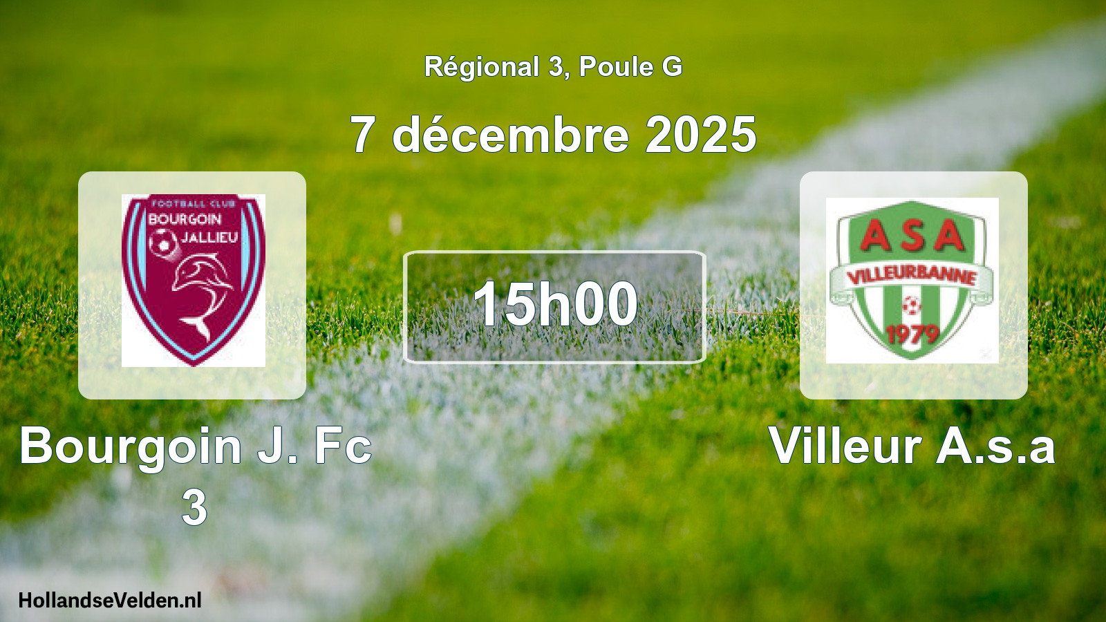 Scheduled Match: Bourgoin J. Fc 3 - Villeur A.s.a (7 December 2025)