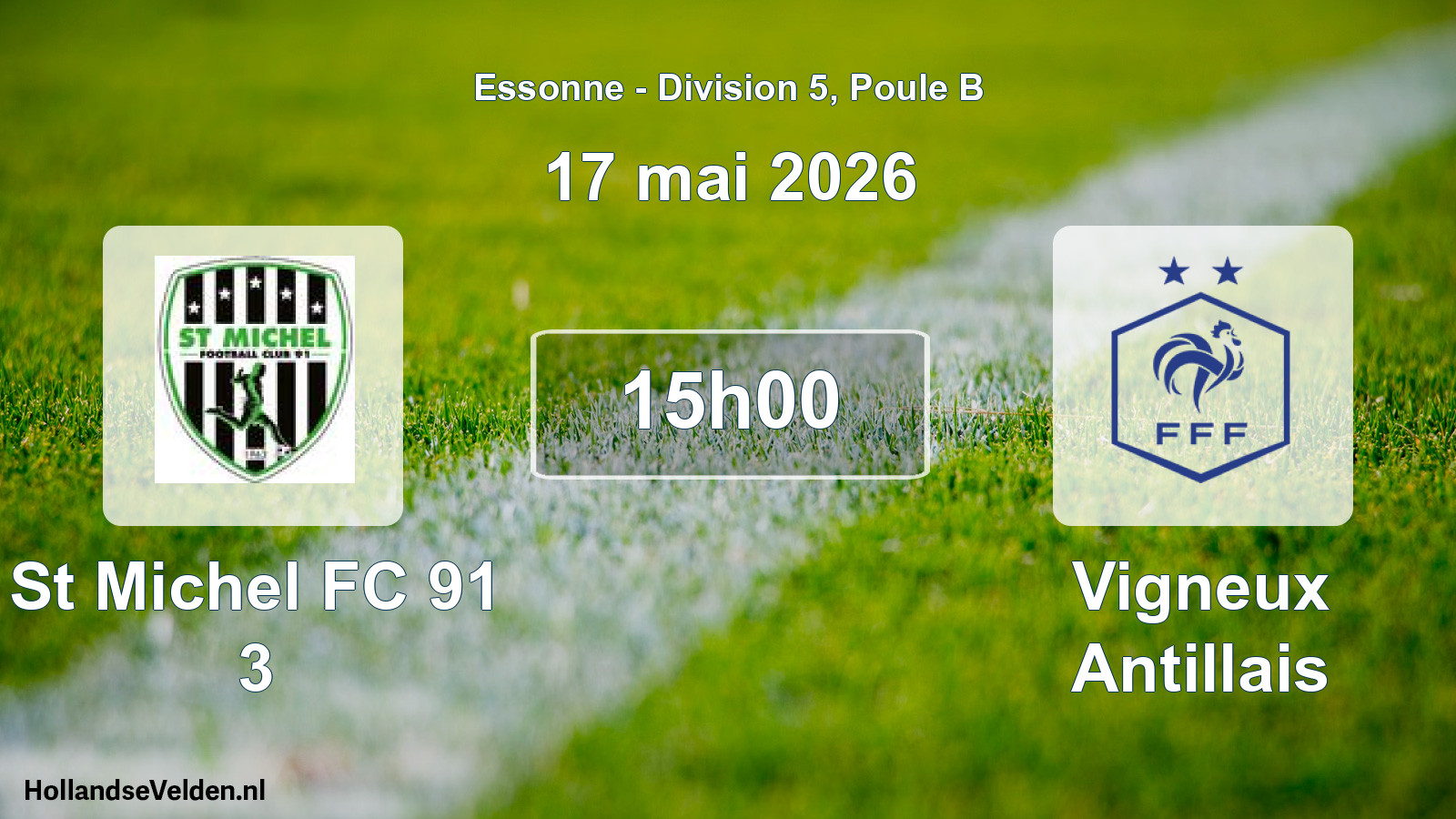 Geplande wedstrijd: St Michel FC 91 3 - Vigneux Antillais (17 mei 2026)