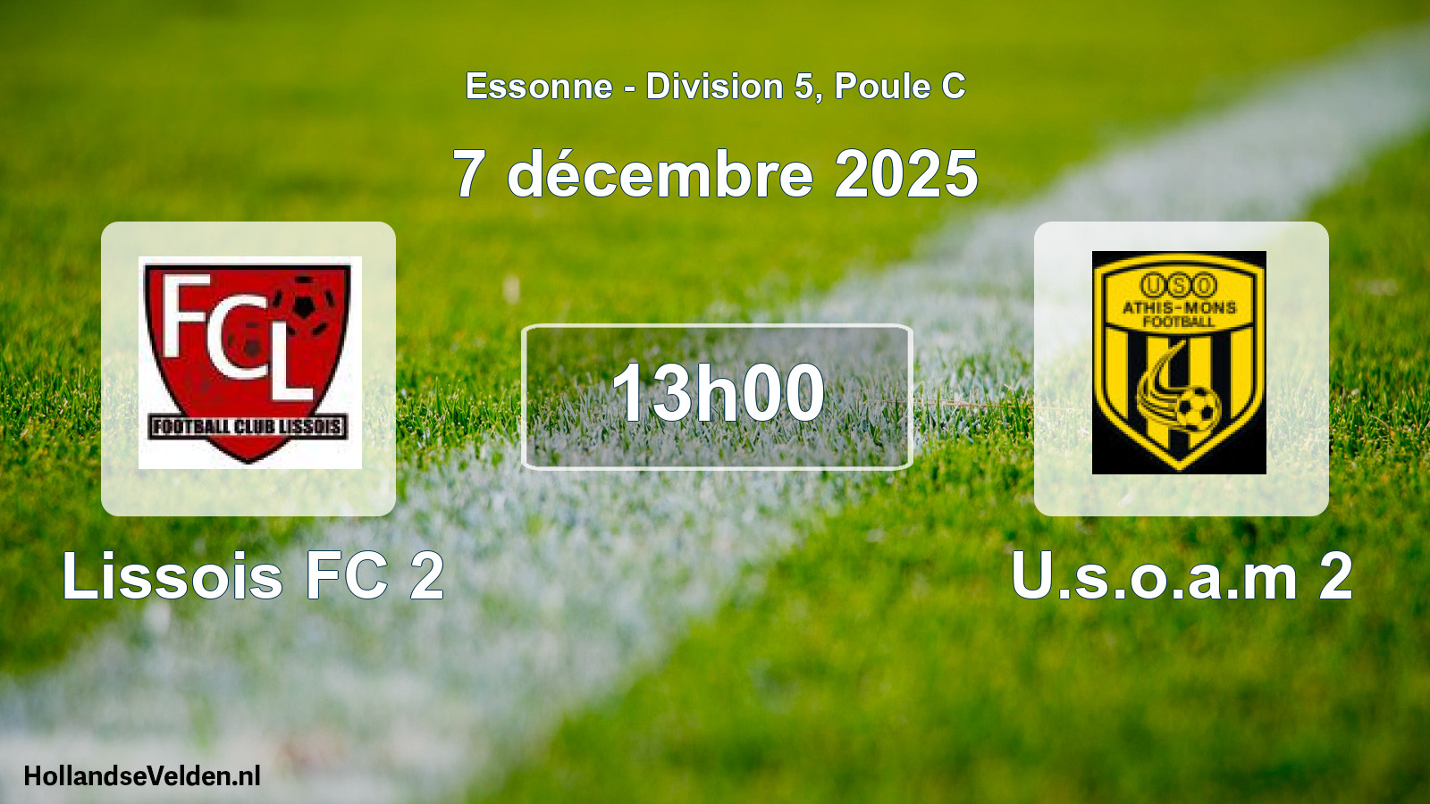 Geplande wedstrijd: Lissois FC 2 - U.s.o.a.m 2 (7 december 2025)