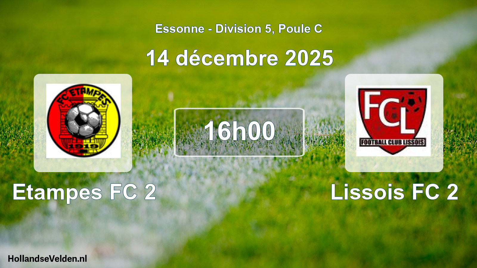 Geplande wedstrijd: Etampes FC 2 - Lissois FC 2 (14 december 2025)