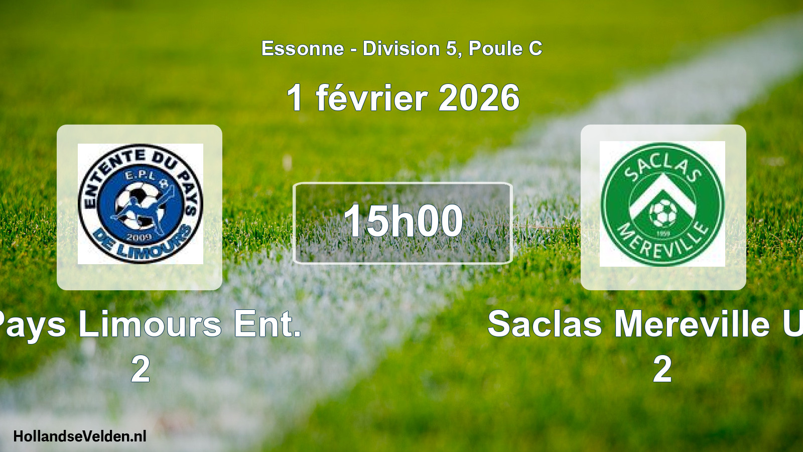Match programmé: Pays Limours Ent. 2 - Saclas Mereville U.s 2 (1 février 2026)