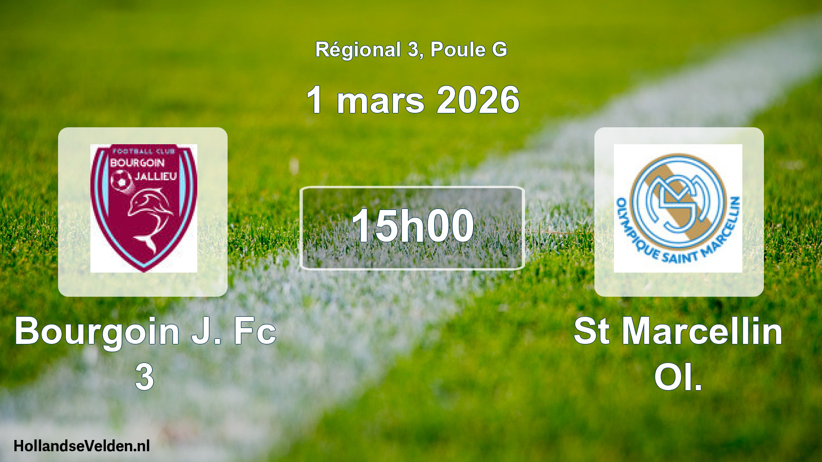 Scheduled Match: Bourgoin J. Fc 3 - St Marcellin Ol. (1 March 2026)