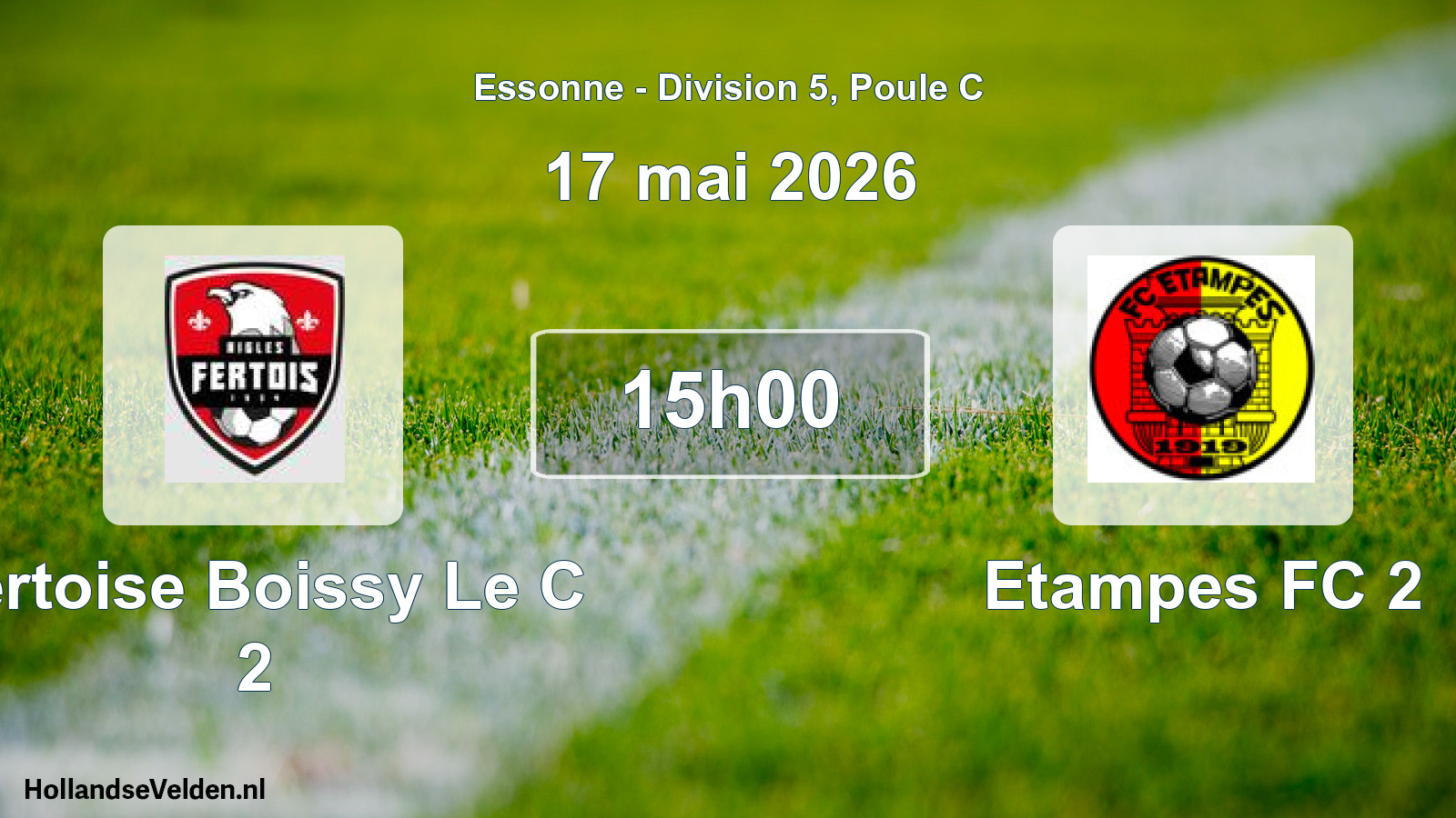 Match programmé: Fertoise Boissy Le C 2 - Etampes FC 2 (17 mai 2026)