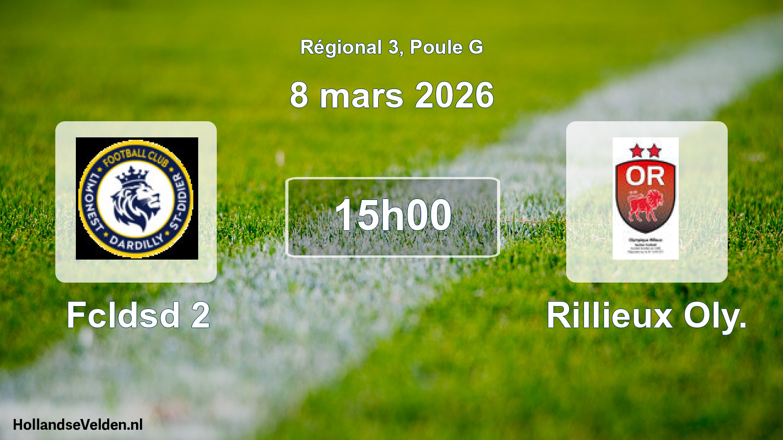 Geplande wedstrijd: Fcldsd 2 - Rillieux Oly. (8 mars 2026)