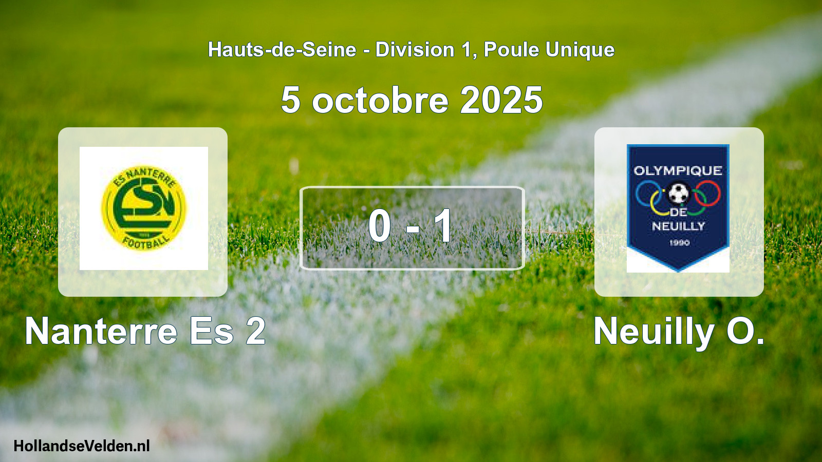 Match joué: Nanterre Es 2 - Neuilly O. 0 - 1 (5 octobre 2025)