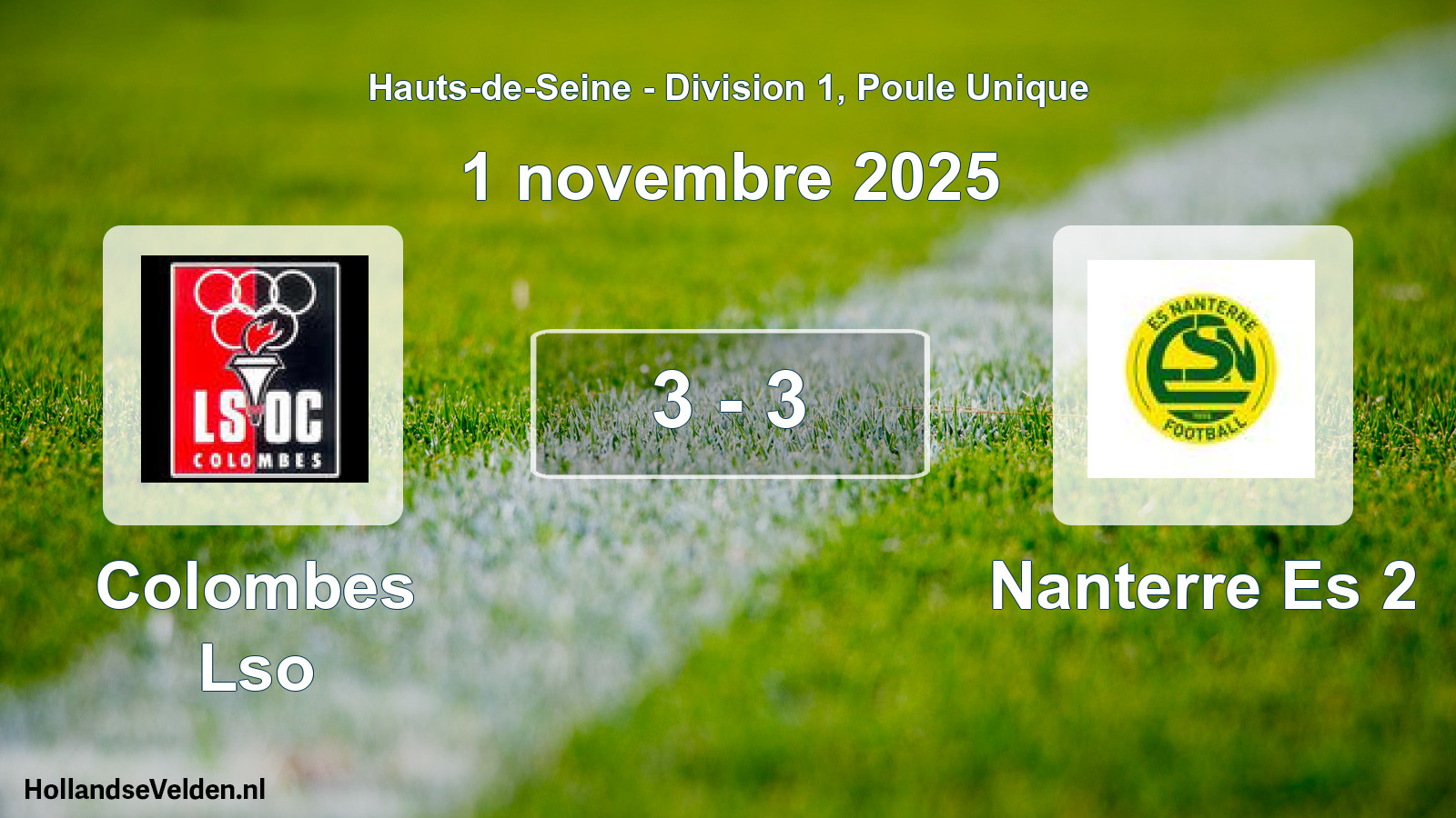 Gespeelde wedstrijd: Colombes Lso - Nanterre Es 2 3 - 3 (1 november 2025)