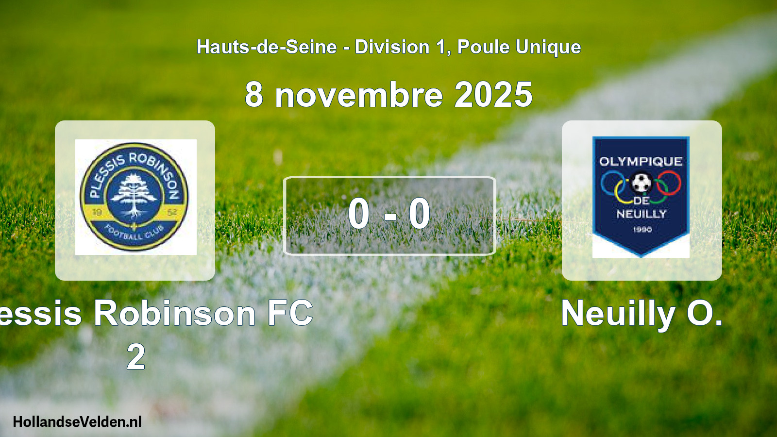 Gespeelde wedstrijd: Plessis Robinson FC 2 - Neuilly O. 0 - 0 (8 november 2025)