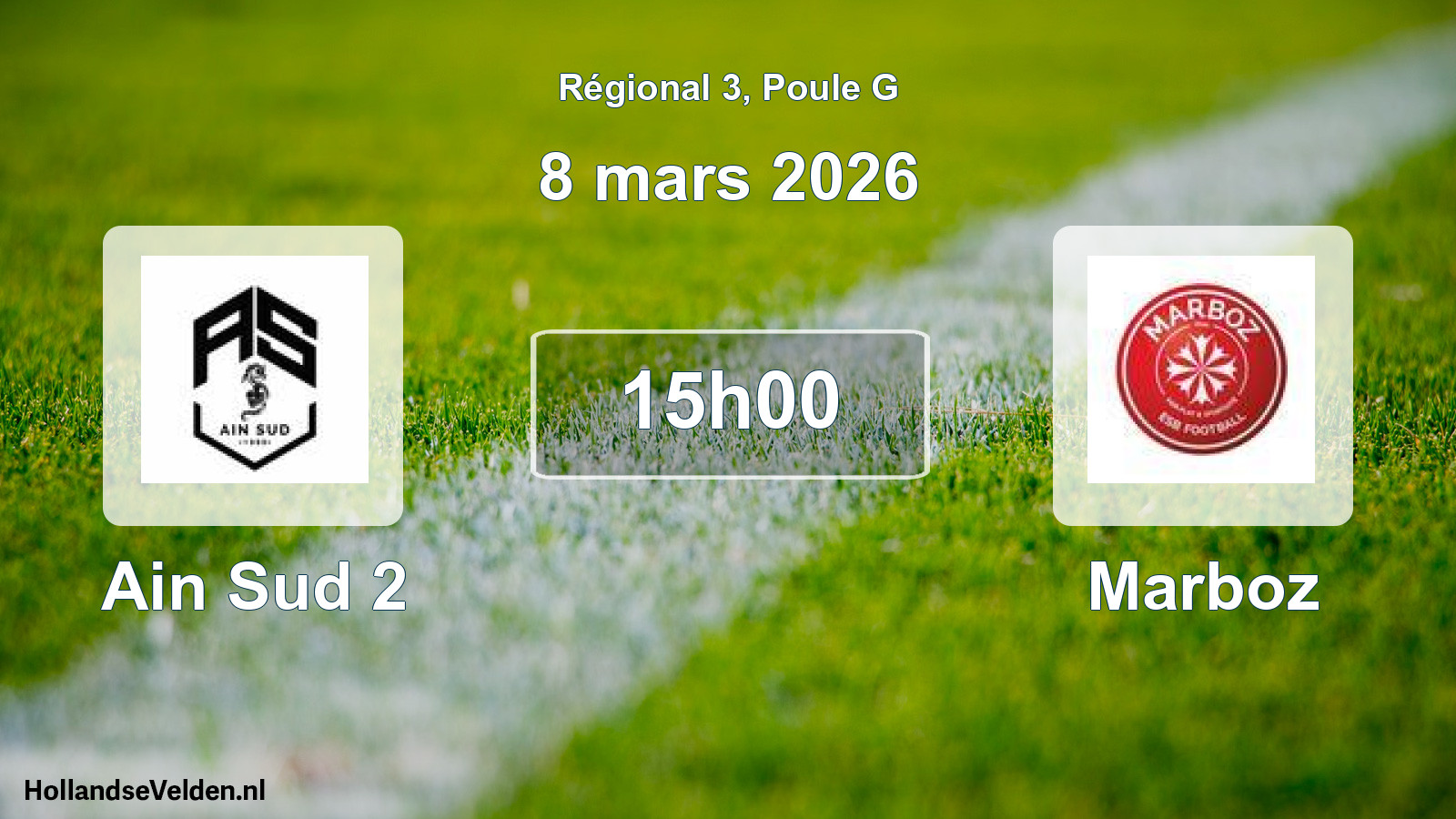 Geplande wedstrijd: Ain Sud 2 - Marboz (8 mars 2026)