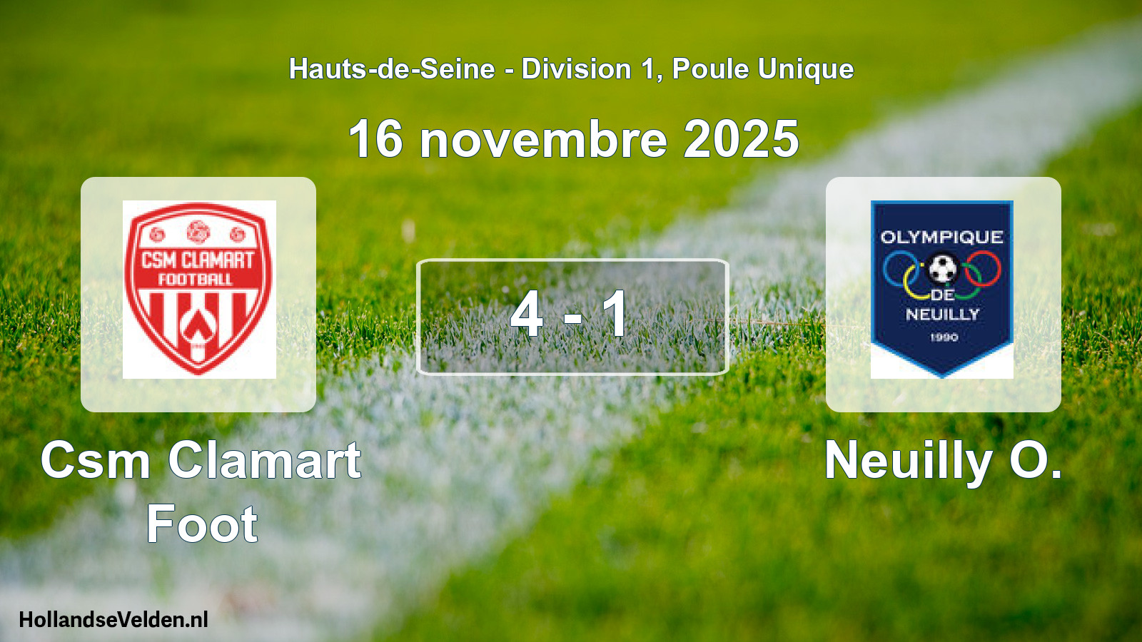 Match joué: Csm Clamart Foot - Neuilly O. 4 - 1 (16 novembre 2025)