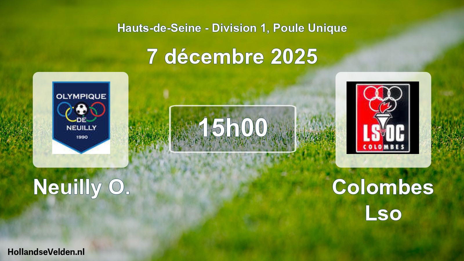 Scheduled Match: Neuilly O. - Colombes Lso (7 December 2025)