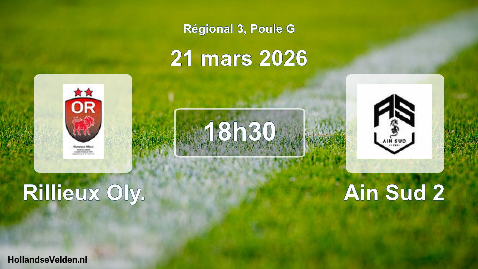 Geplande wedstrijd: Rillieux Oly. - Ain Sud 2 (21 maart 2026)