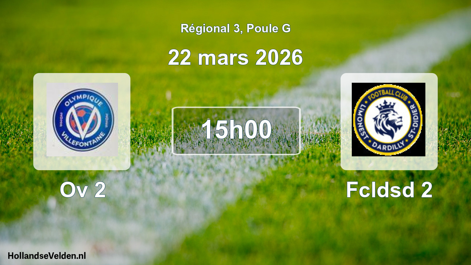 Geplande wedstrijd: Ov 2 - Fcldsd 2 (22 maart 2026)