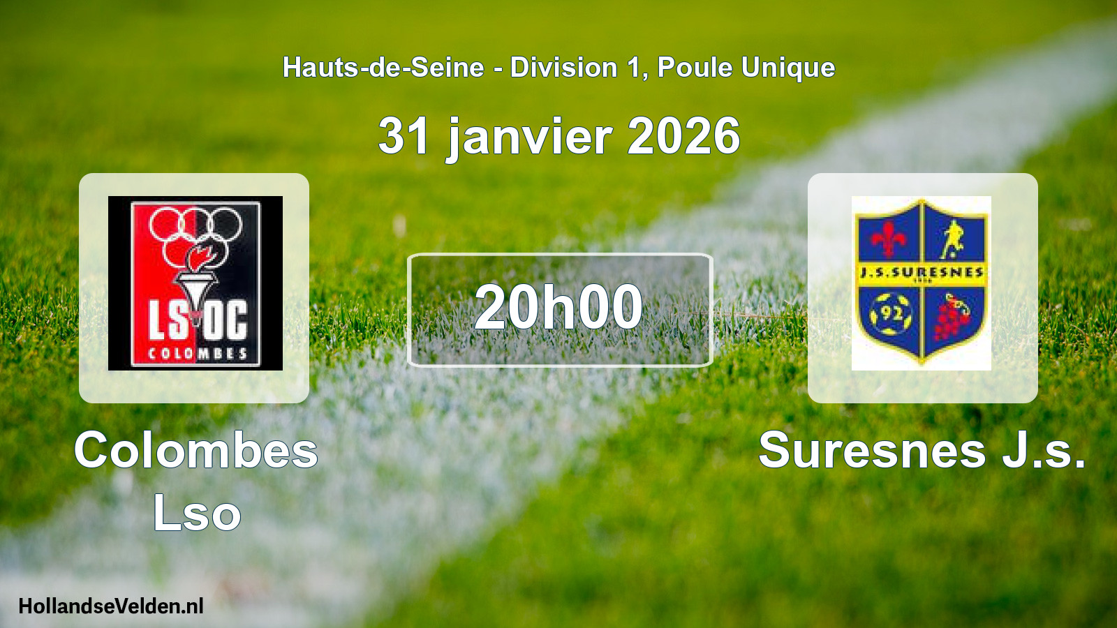 Match programmé: Colombes Lso - Suresnes J.s. (31 janvier 2026)
