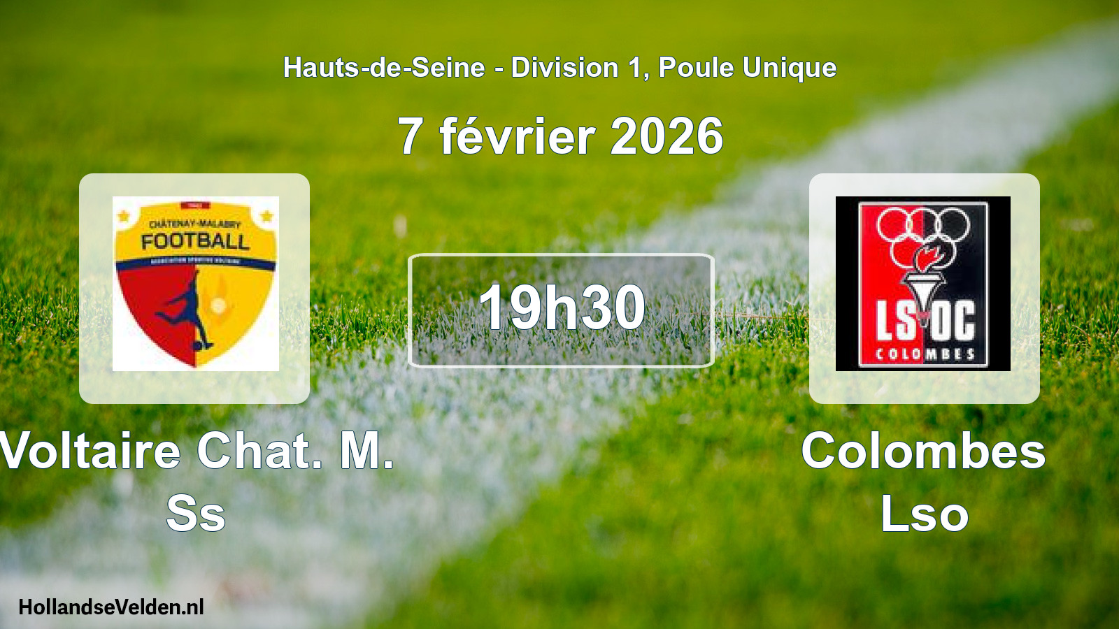 Match programmé: Voltaire Chat. M. Ss - Colombes Lso (7 février 2026)
