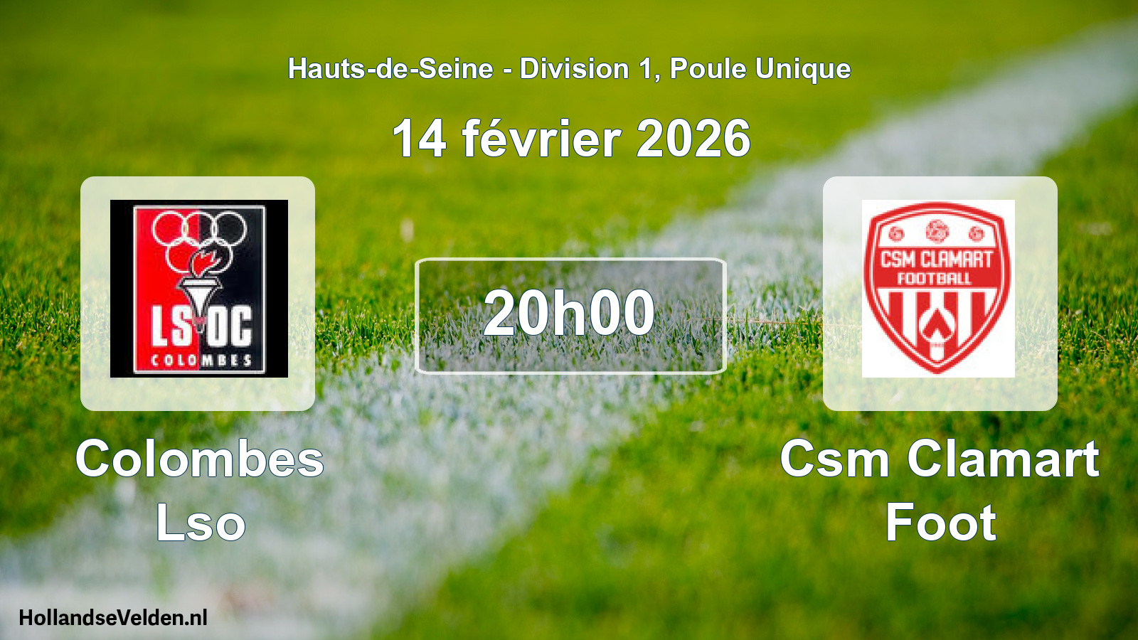 Geplande wedstrijd: Colombes Lso - Csm Clamart Foot (14 februari 2026)