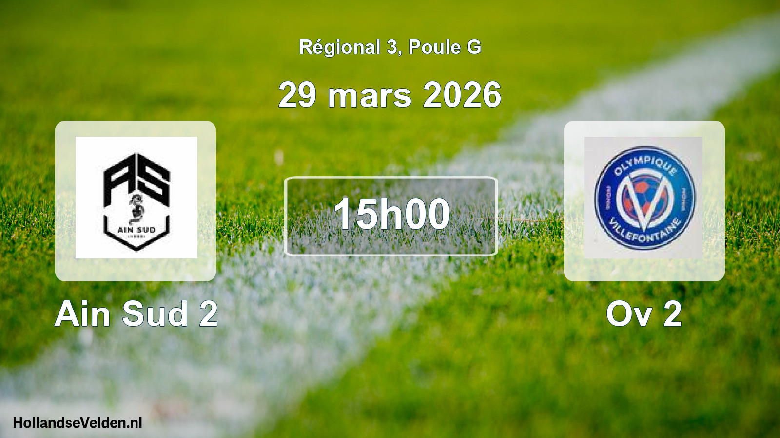 Scheduled Match: Ain Sud 2 - Ov 2 (29 March 2026)