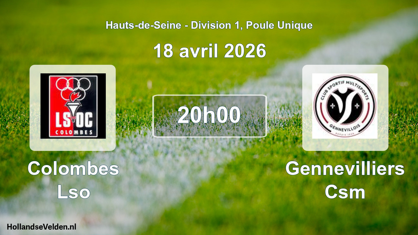 Scheduled Match: Colombes Lso - Gennevilliers Csm (18 April 2026)