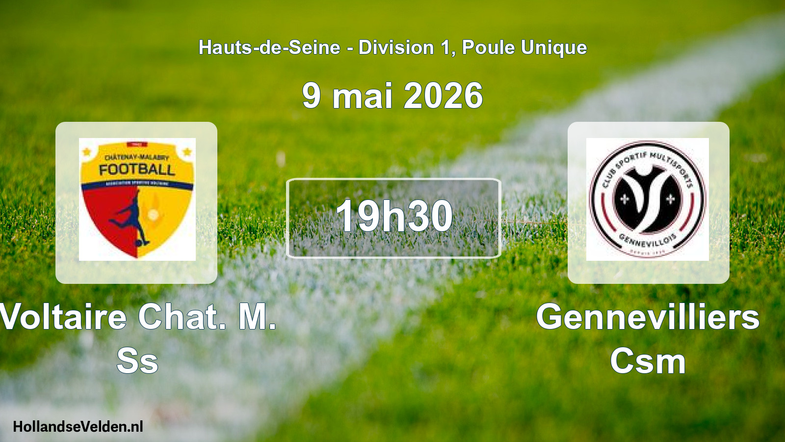 Match programmé: Voltaire Chat. M. Ss - Gennevilliers Csm (9 mai 2026)