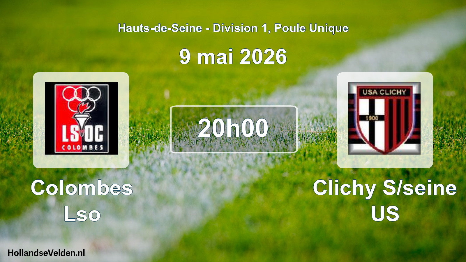 Match programmé: Colombes Lso - Clichy S/seine US (9 mai 2026)