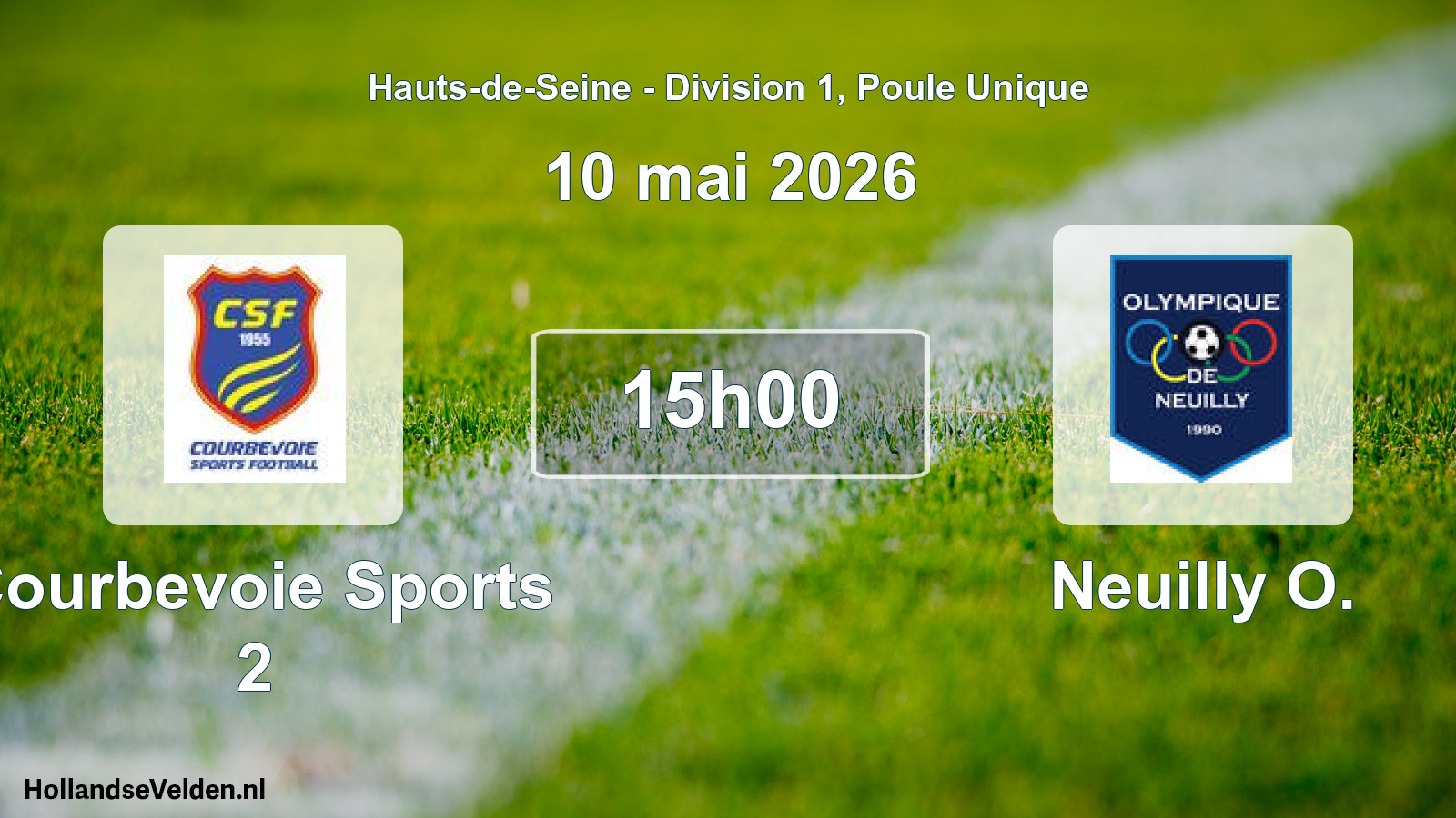 Geplande wedstrijd: Courbevoie Sports 2 - Neuilly O. (10 mei 2026)
