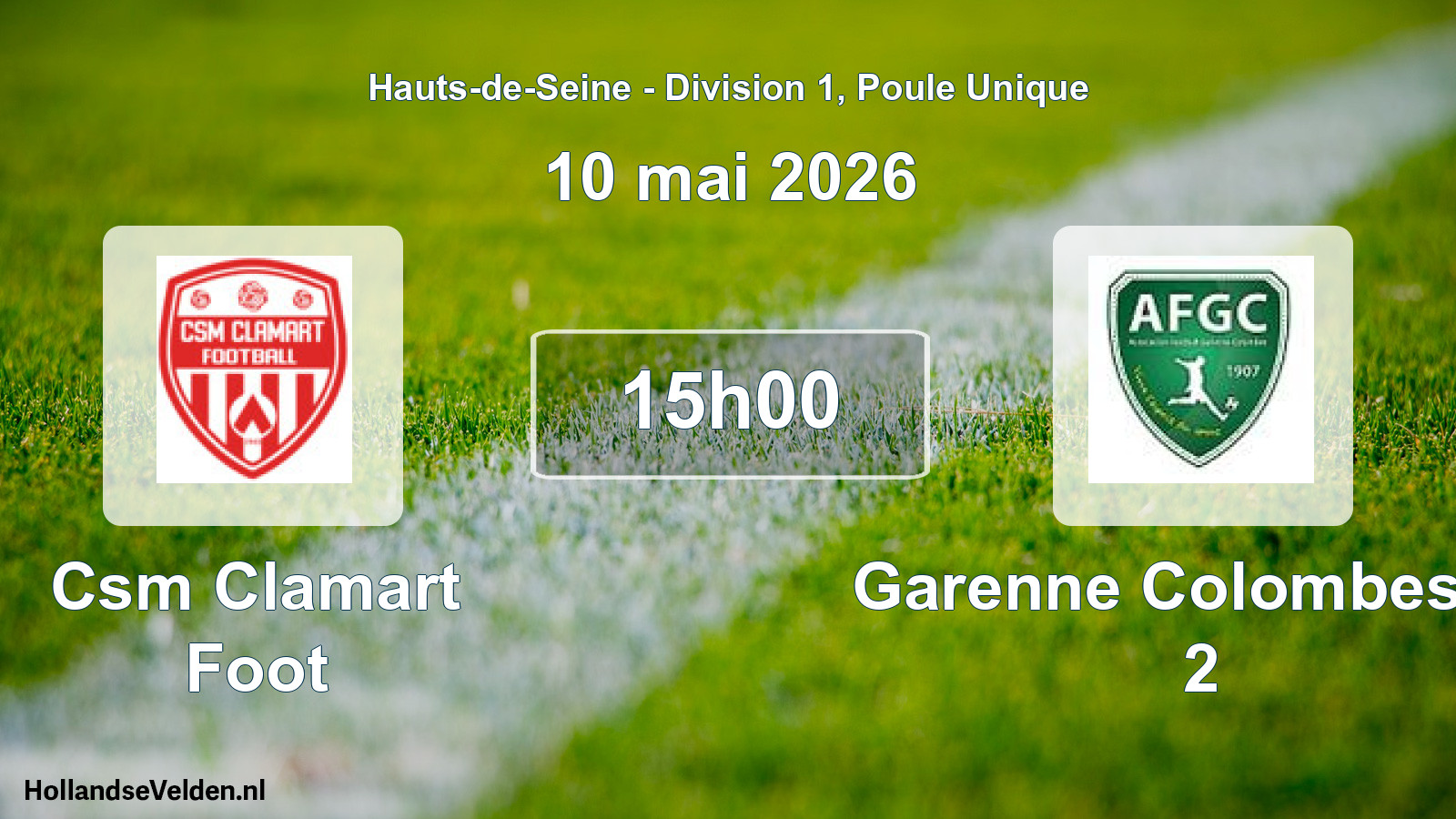 Match programmé: Csm Clamart Foot - Garenne Colombes Af 2 (10 mai 2026)