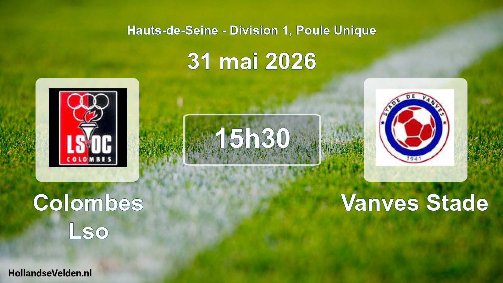 Scheduled Match: Colombes Lso - Vanves Stade (31 May 2026)