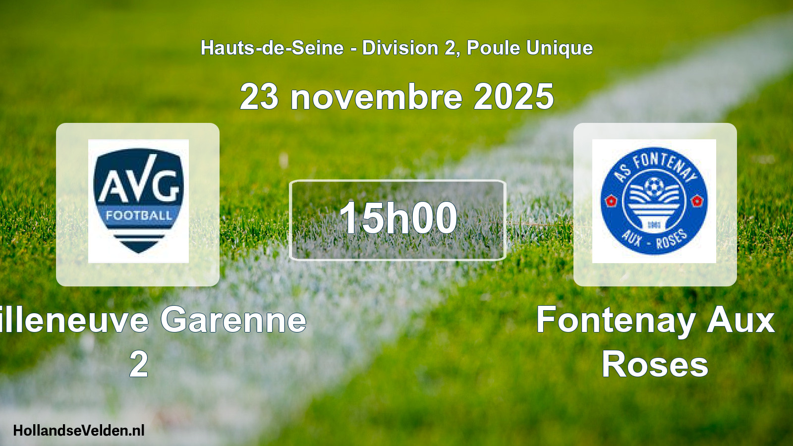 Scheduled Match: Villeneuve Garenne 2 - Fontenay Aux Roses (23 November 2025)
