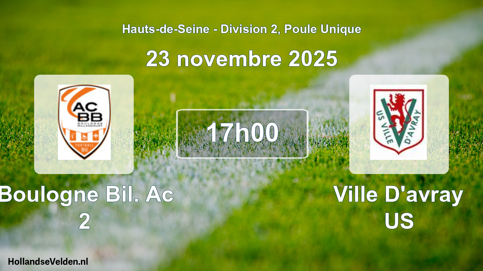 Geplande wedstrijd: Boulogne Bil. Ac 2 - Ville D'avray US (23 november 2025)