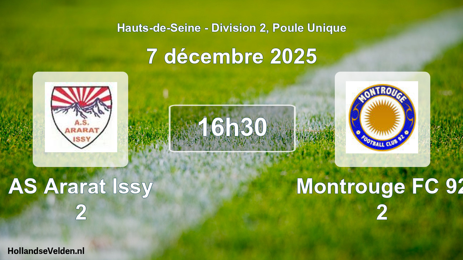 Scheduled Match: AS Ararat Issy 2 - Montrouge FC 92 2 (7 December 2025)