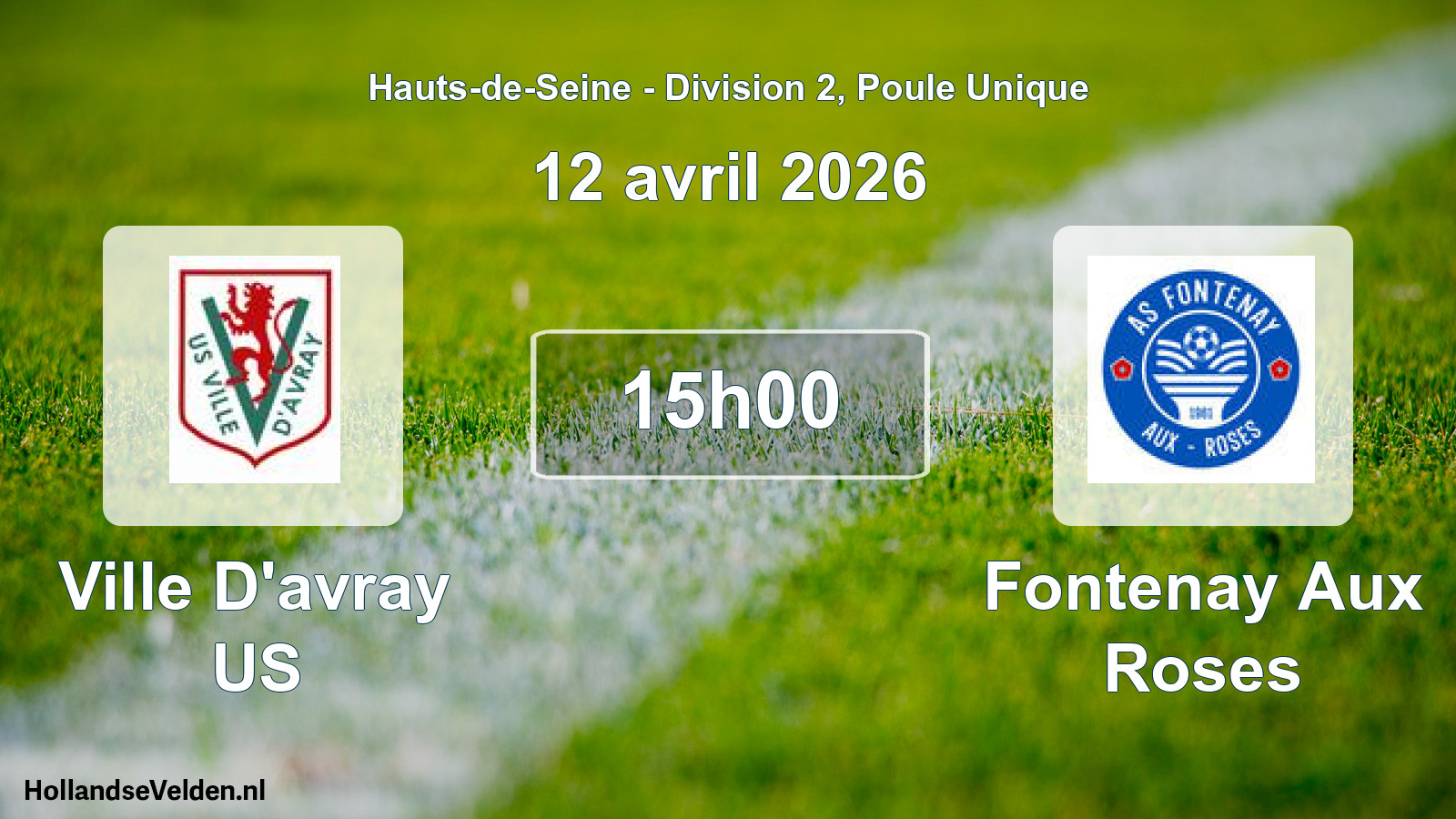 Match programmé: Ville D'avray US - Fontenay Aux Roses (12 avril 2026)