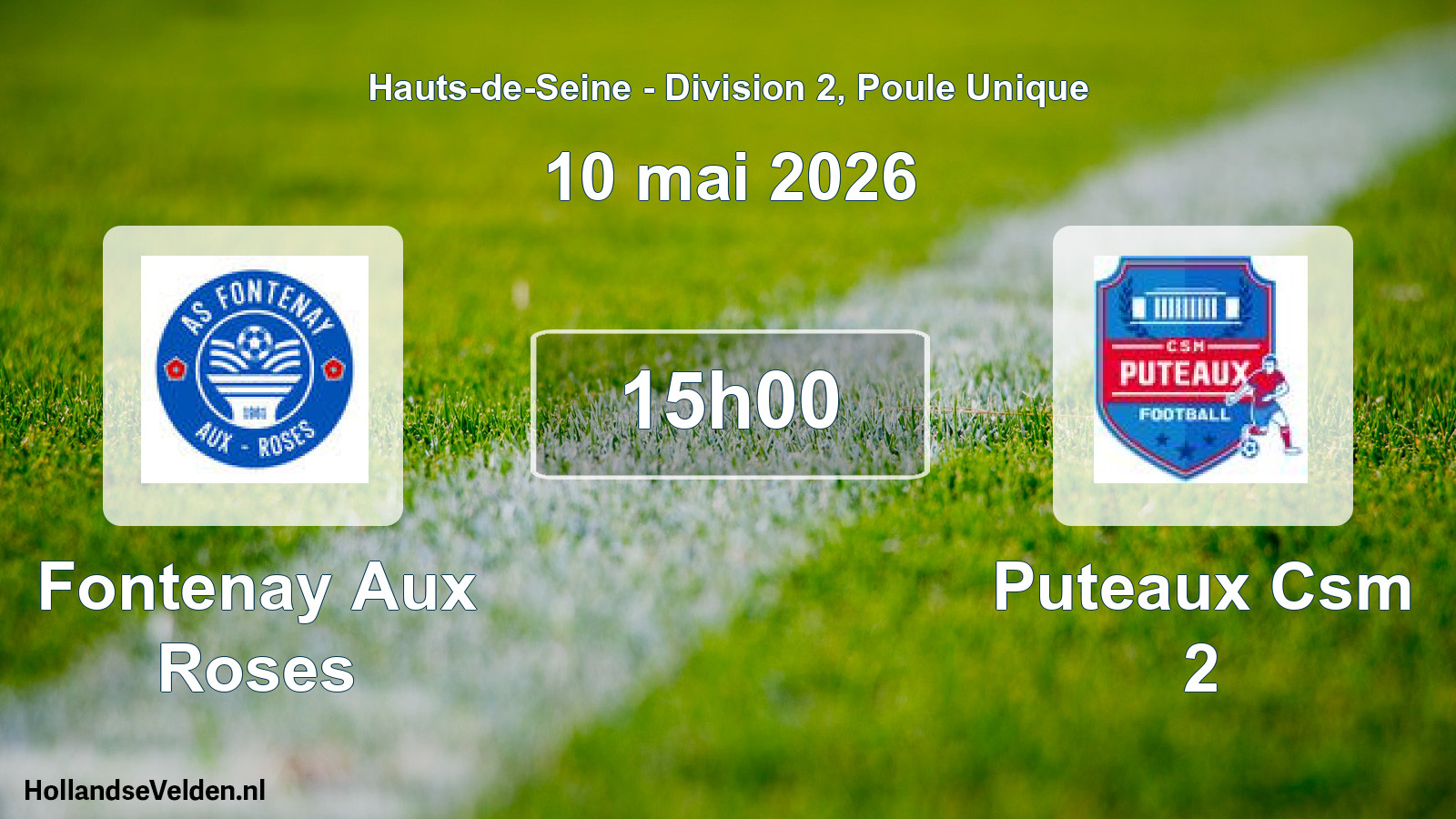 Match programmé: Fontenay Aux Roses - Puteaux Csm 2 (10 mai 2026)