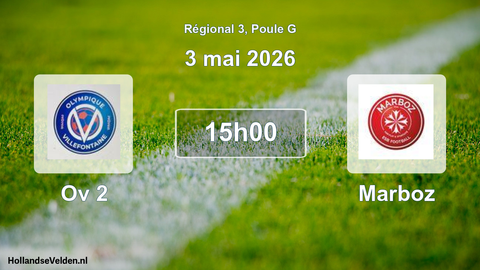 Geplande wedstrijd: Ov 2 - Marboz (3 mai 2026)