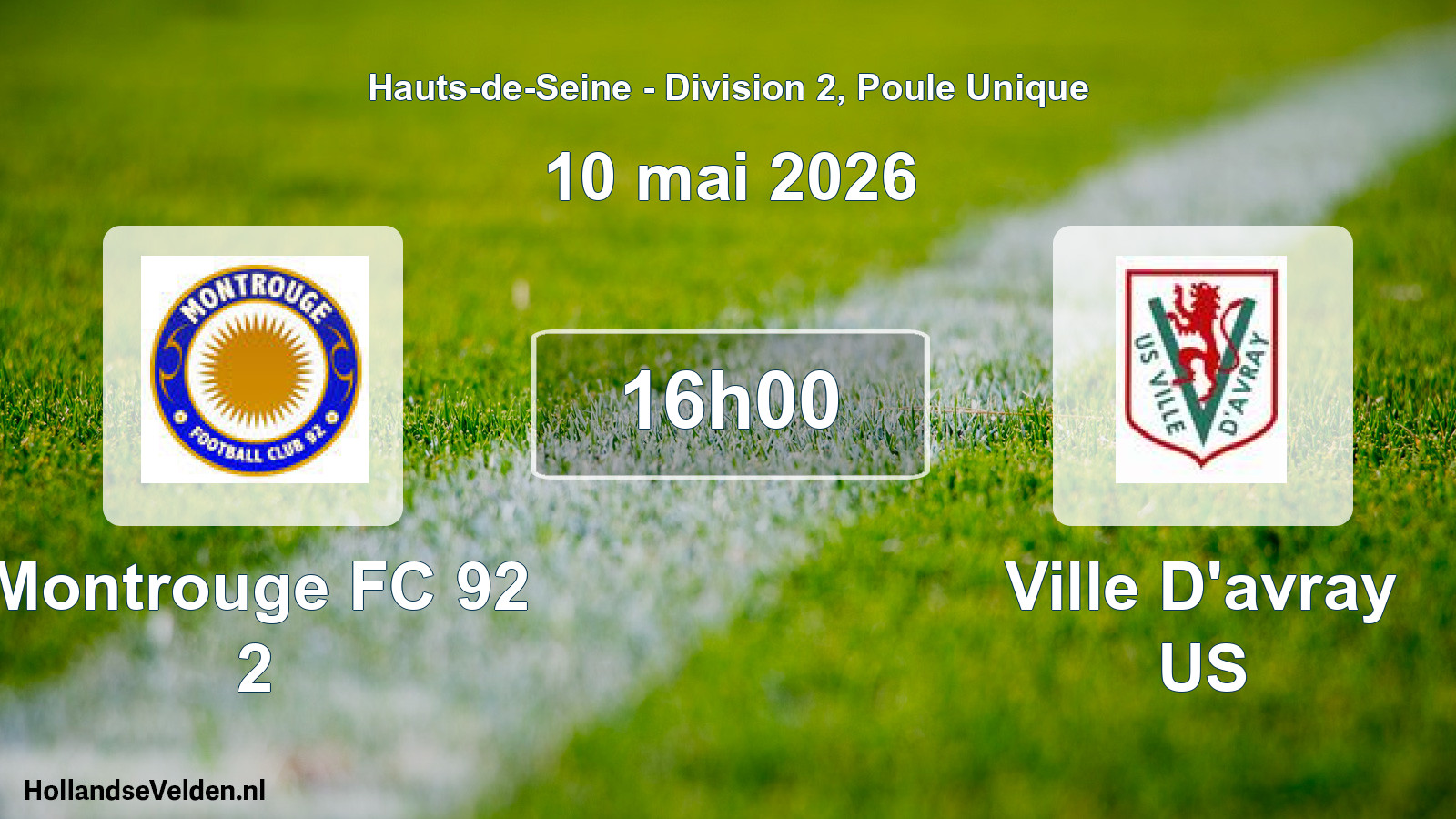 Scheduled Match: Montrouge FC 92 2 - Ville D'avray US (10 May 2026)