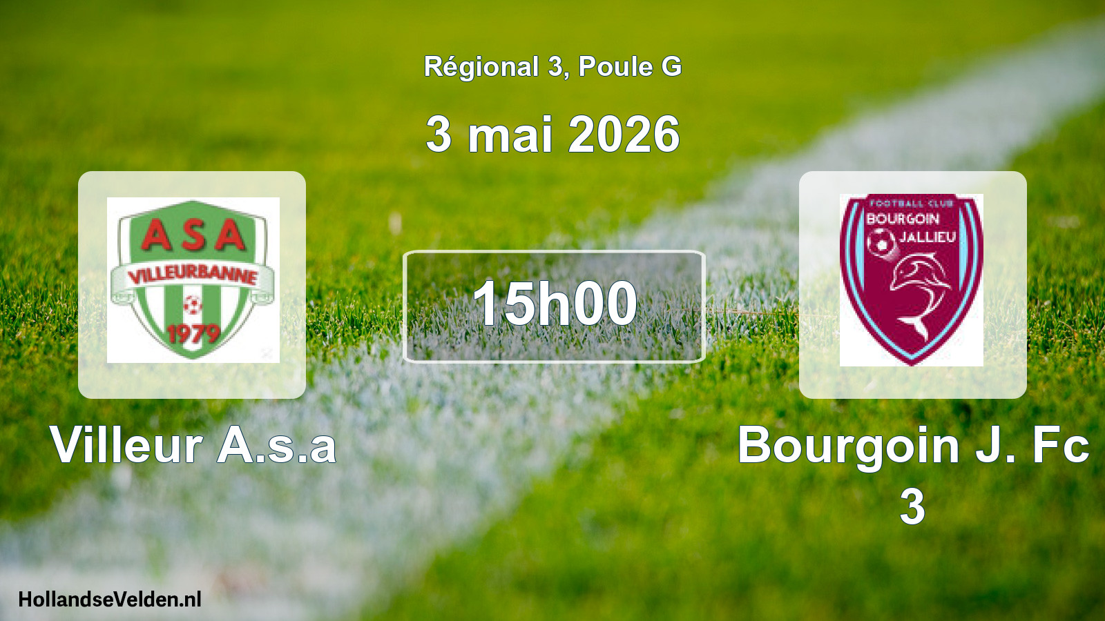 Geplande wedstrijd: Villeur A.s.a - Bourgoin J. Fc 3 (3 mei 2026)