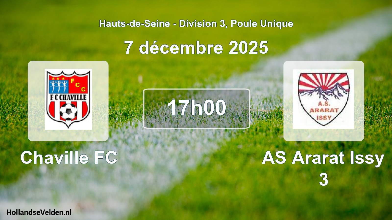 Scheduled Match: Chaville FC - AS Ararat Issy 3 (7 December 2025)